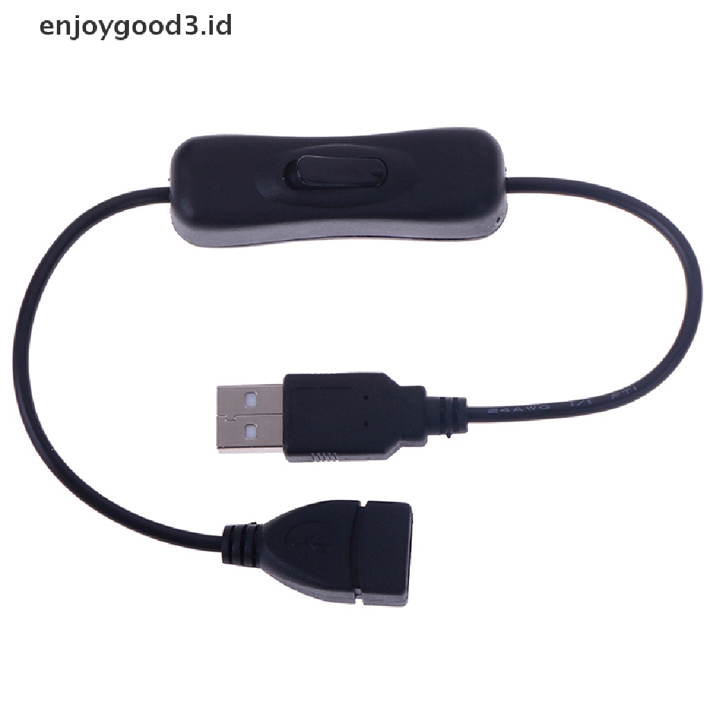 1pc Kabel Extension Usb 2.0 A Male Ke A Female Dengan Switch On / Off (Dd)