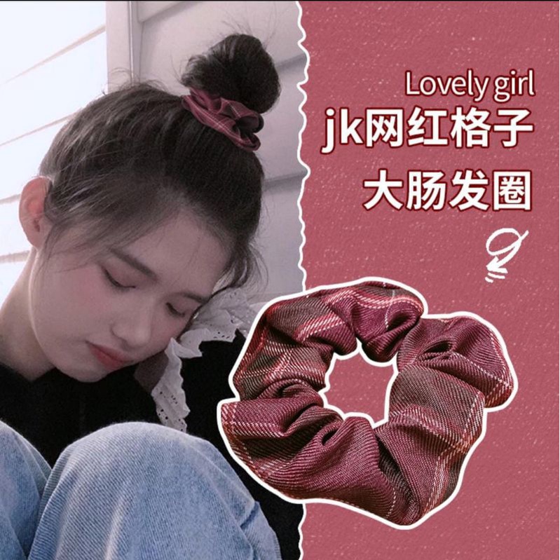 Scrunchie flanel model korea//ikat rambut cepol korea