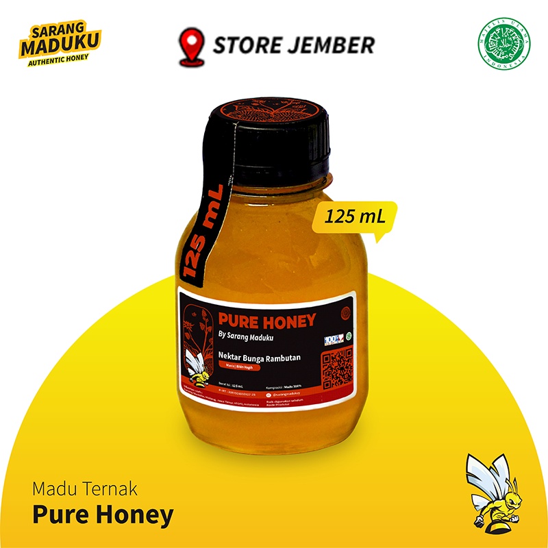 

Madu Murni Asli Nektar Bunga Raw Honey 100% - 125 ML