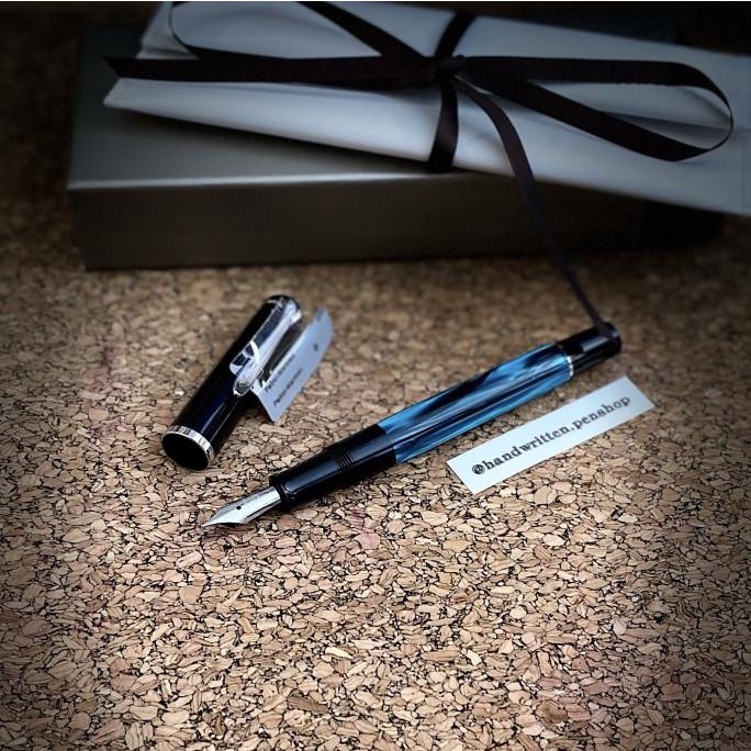 

PELIKAN Fountain Pen M205 SE Petrol Marble #Lamy Iroshizuku Diamine - Fine ---Terbaru---