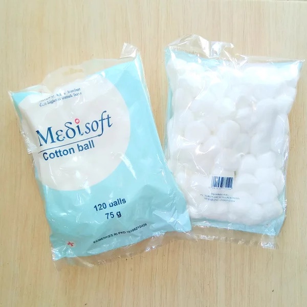 Medisoft Bola Kapas Bulat Kemasan Biru Cotton Ball isi 120