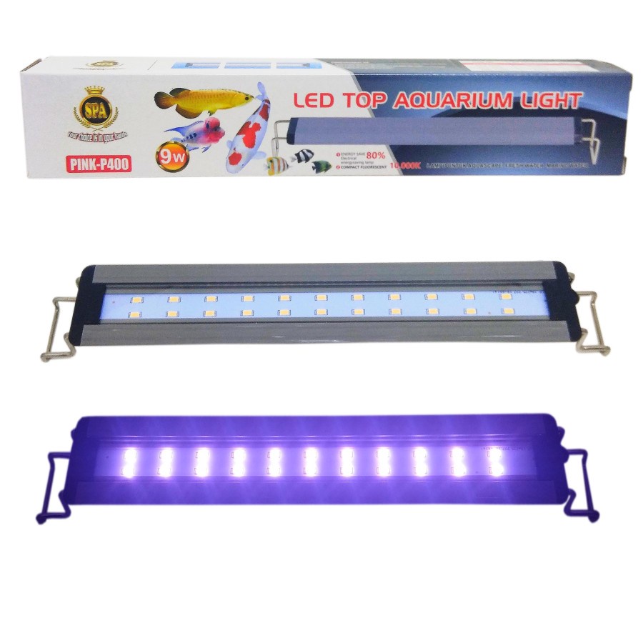 Lampu Led Aquarium Ikan Louhan Arwana Red SPA P400 30-40cm