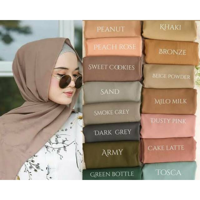 15+ Trend Terbaru Jilbab Pashmina Ceruti Warna Milo