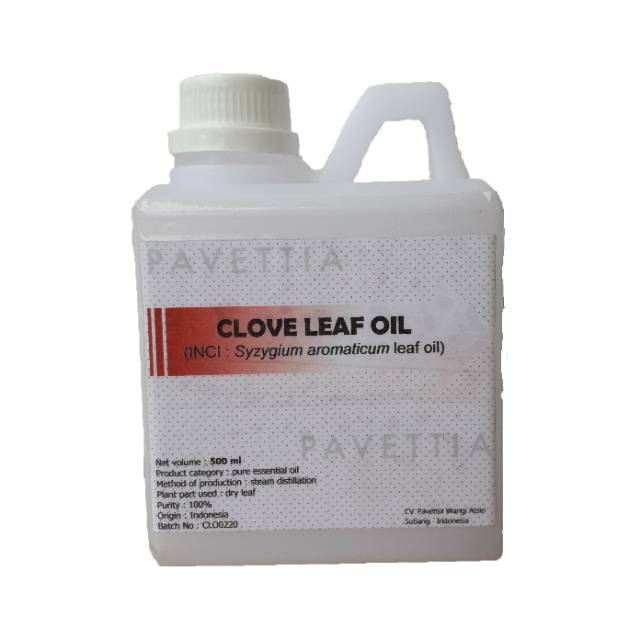 500 ml - Clove leaf essential oil / minyak atsiri daun cengkeh (kemasan derigen)