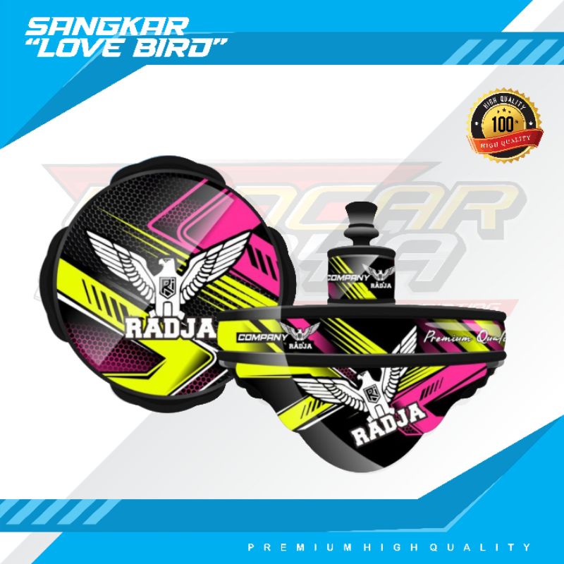 Stiker Sangkar Lovebird Radja Murah