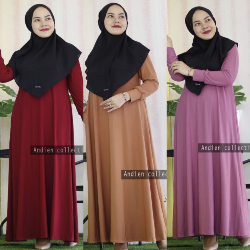 GAMIS RAYON POLOS BUSUI//fashion Muslim Wanita Dewasa