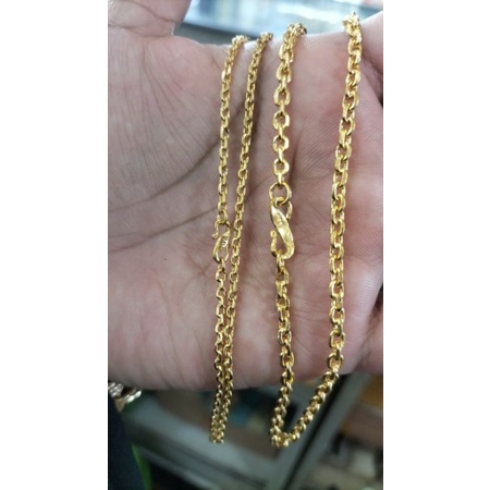 kalung wanita bahan emas 24k lapis motif belitung berat 15gram dan 20gram tok pm 999