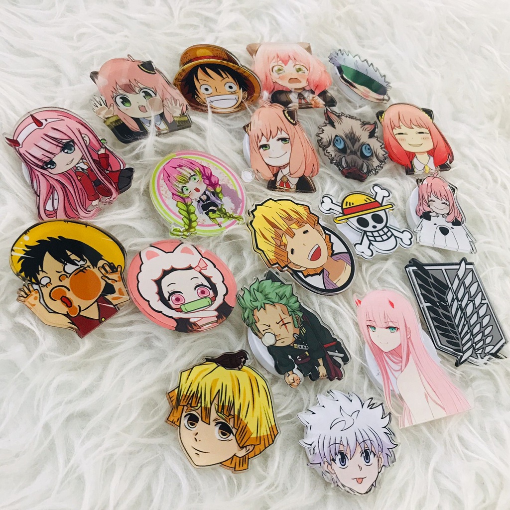 Pop Socket Akrilik Karakter Anime Griptok HP Chibi