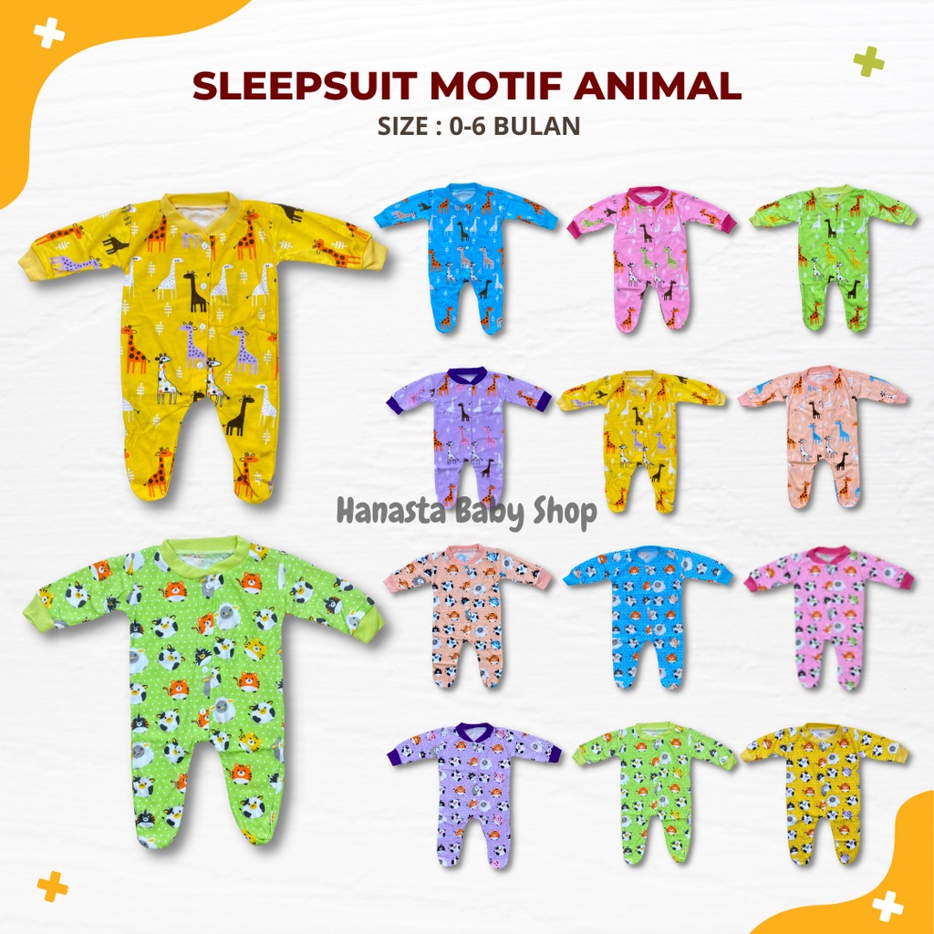 Sleepsuit Baju Celana Tutup Jumper Newborn 0-6 Bulan