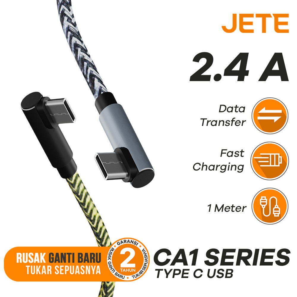 Kabel USB Type C Fast Charging JETE CA1 - Garansi Resmi 2 Tahun