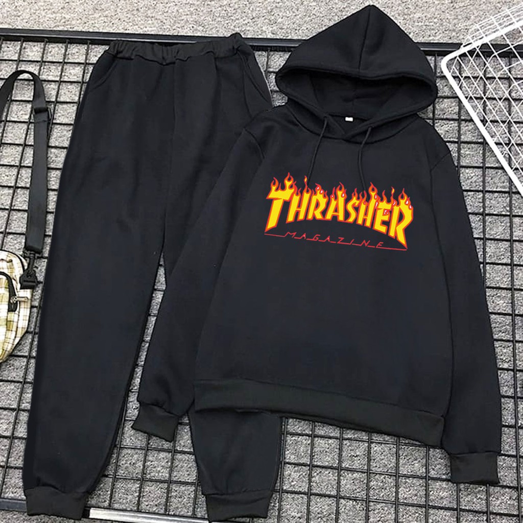 Bess - Setelan Set Jogger Wanita / Setelan Set Hoodie THRASHER