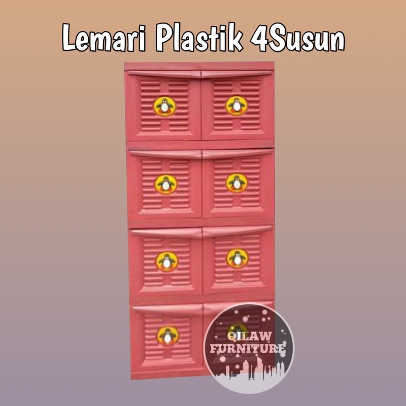 lemari baju pakaian plastik 4susun dan 3susun jumbo multi club PH4/PH3