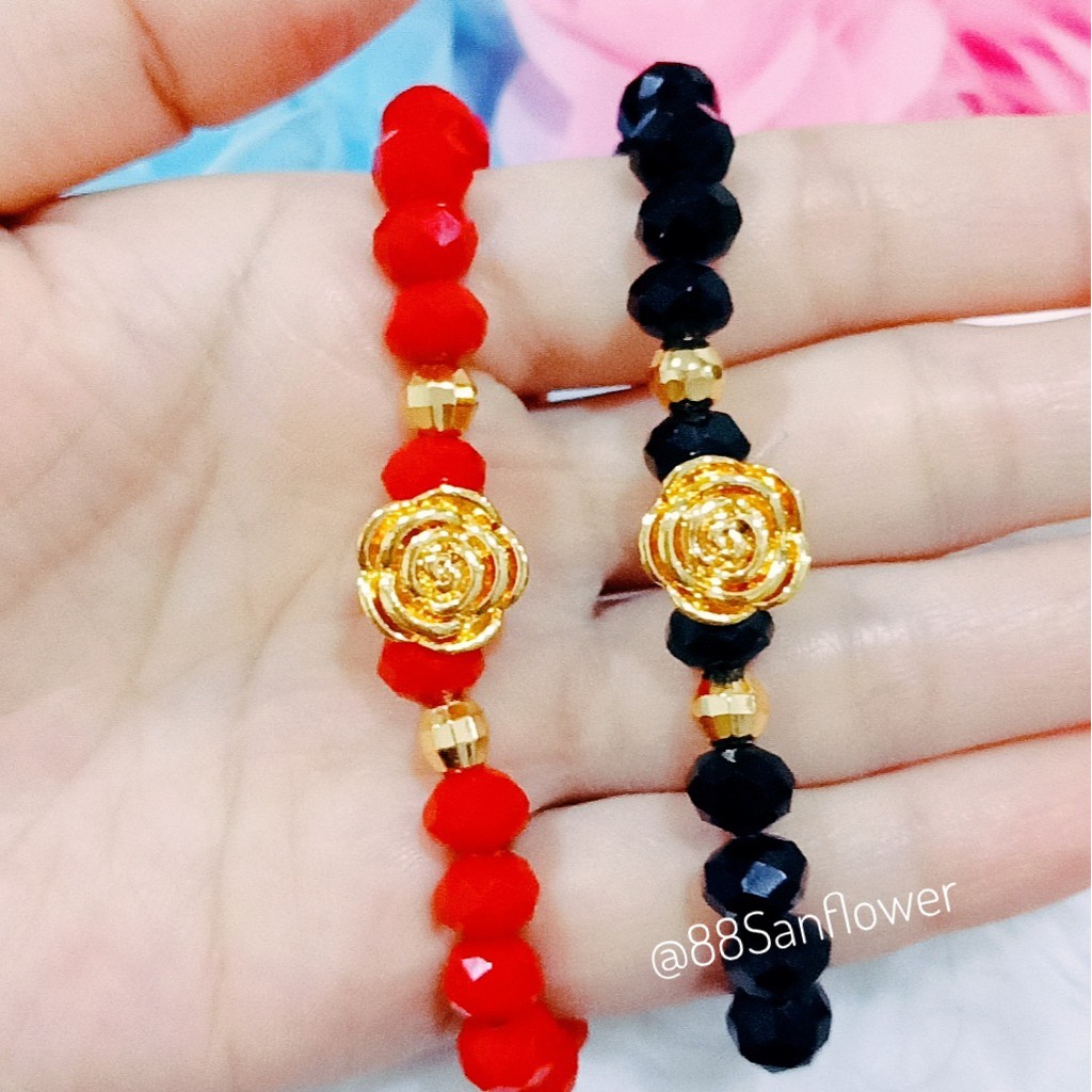 Gelang Mawar Emas kecil Perhiasan Xuping Lapis Emas