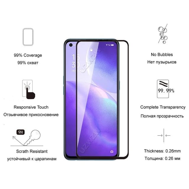 OPPO RENO 8T 4G 8 8Z 8 PRO 5G 4G RENO 7 7 Z 7Z 5G 4G RENO 6 4G 5G RENO 5 RENO 5F TEMPERED GLASS COVER ANTI GORES KACA