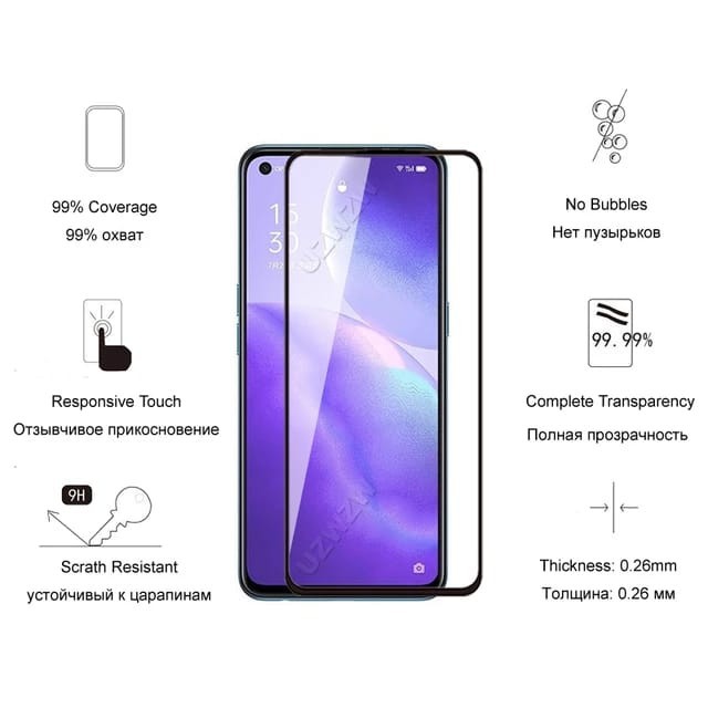 OPPO RENO 8T 4G 8 8Z 8 PRO 5G 4G RENO 7 7 Z 7Z 5G 4G RENO 6 4G 5G RENO 5 RENO 5F TEMPERED GLASS COVER ANTI GORES KACA