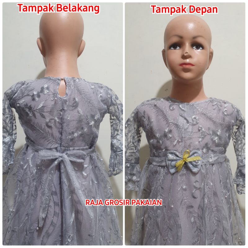 Baju Gamis Anak Rara Full Brukat Premium Usia 2-12 Thn/Baju Pesta Anak