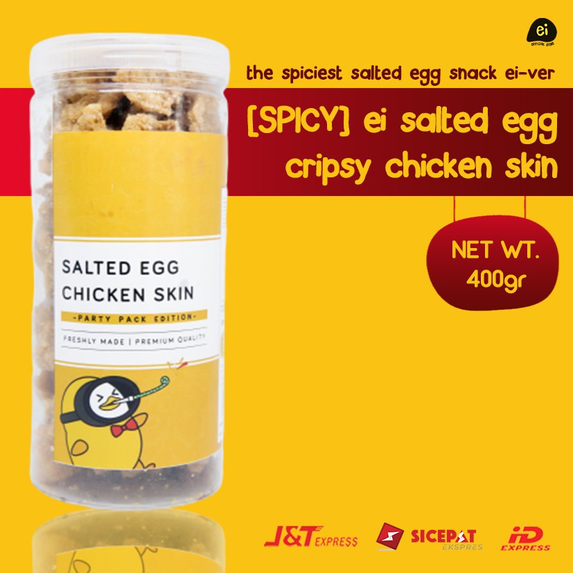 Jual Ei Spicy Salted Egg Chicken Skin Party Pack Shopee Indonesia