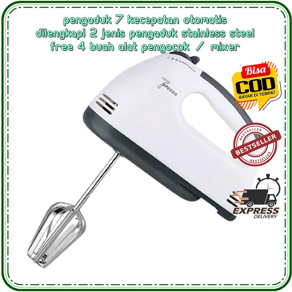 Jual Handmixer Scarlett Pengocok Telur Dan Kue Mixer Tangan 7 Kecepatan