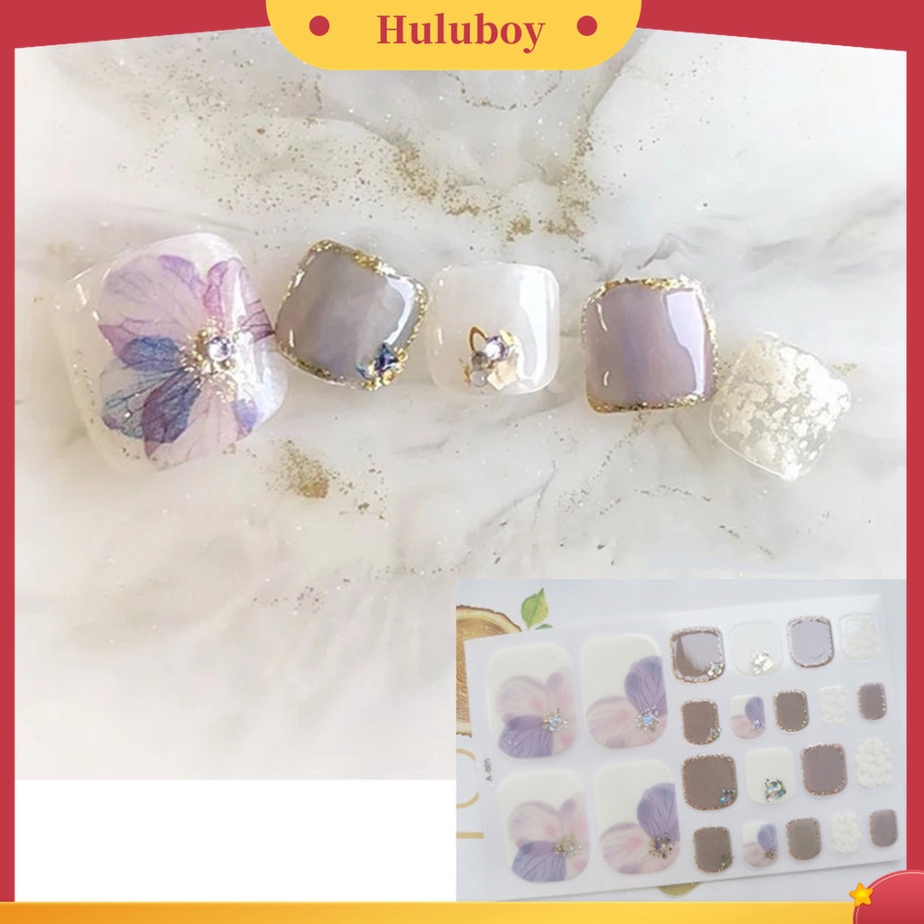 Huluboy Huluboy♡ Stiker Kuku Dengan Perekat Untuk Dekorasi Nail Art Wanita