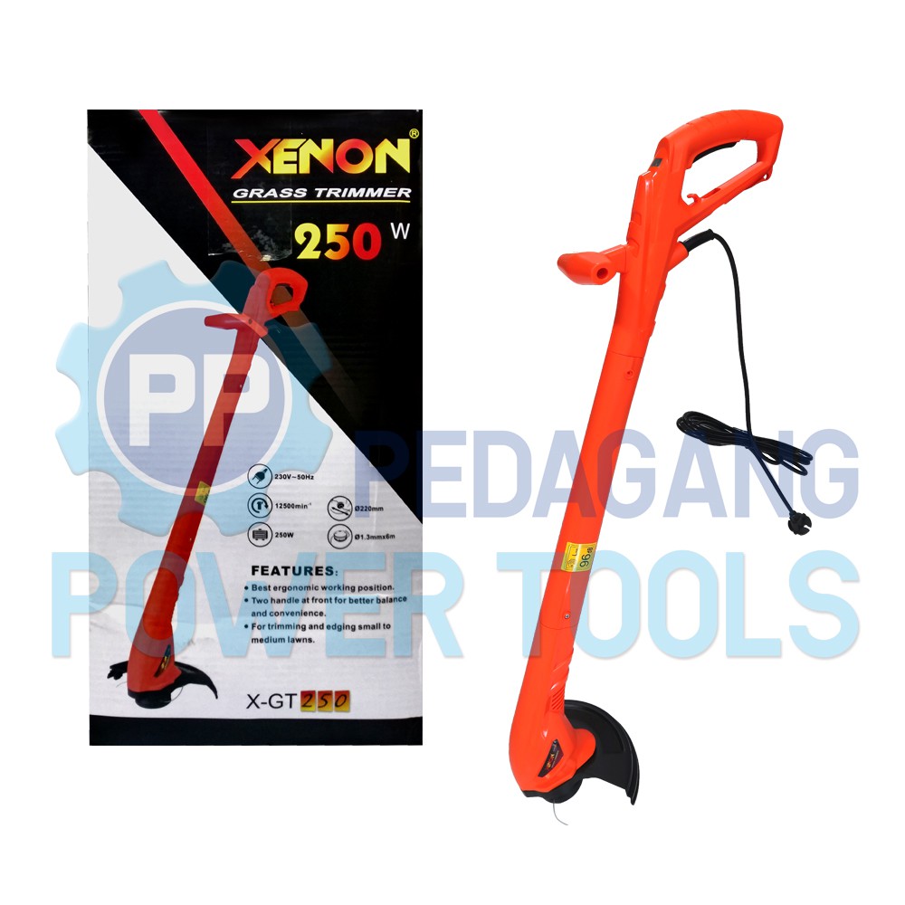 XENON MESIN POTONG GUNTING RUMPUT LISTRIK SENAR GRASS TRIMMER 250 WATT