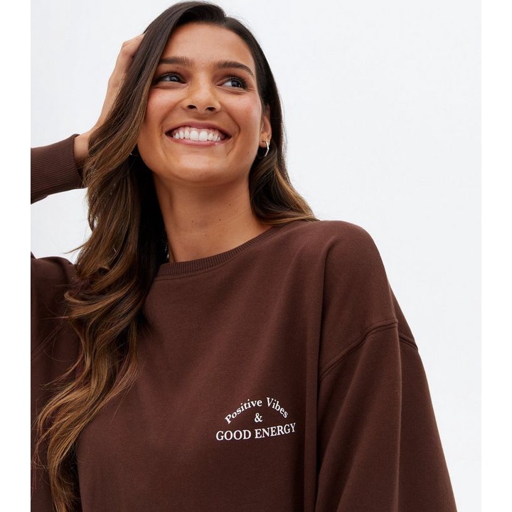 CREWNECK UNISEX OVERSIZE GOOD ENERGY / SWEATER UNISEX PREMIUM SIZE M TO XXL FLEECE HALUS TEBAL TERBARU'