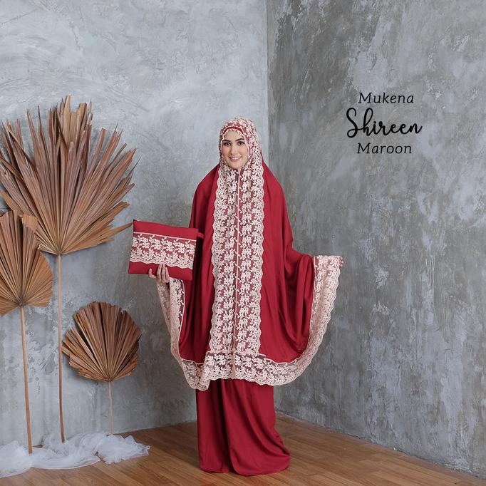 Mukena Rayon Dewasa Shireen - Maroon