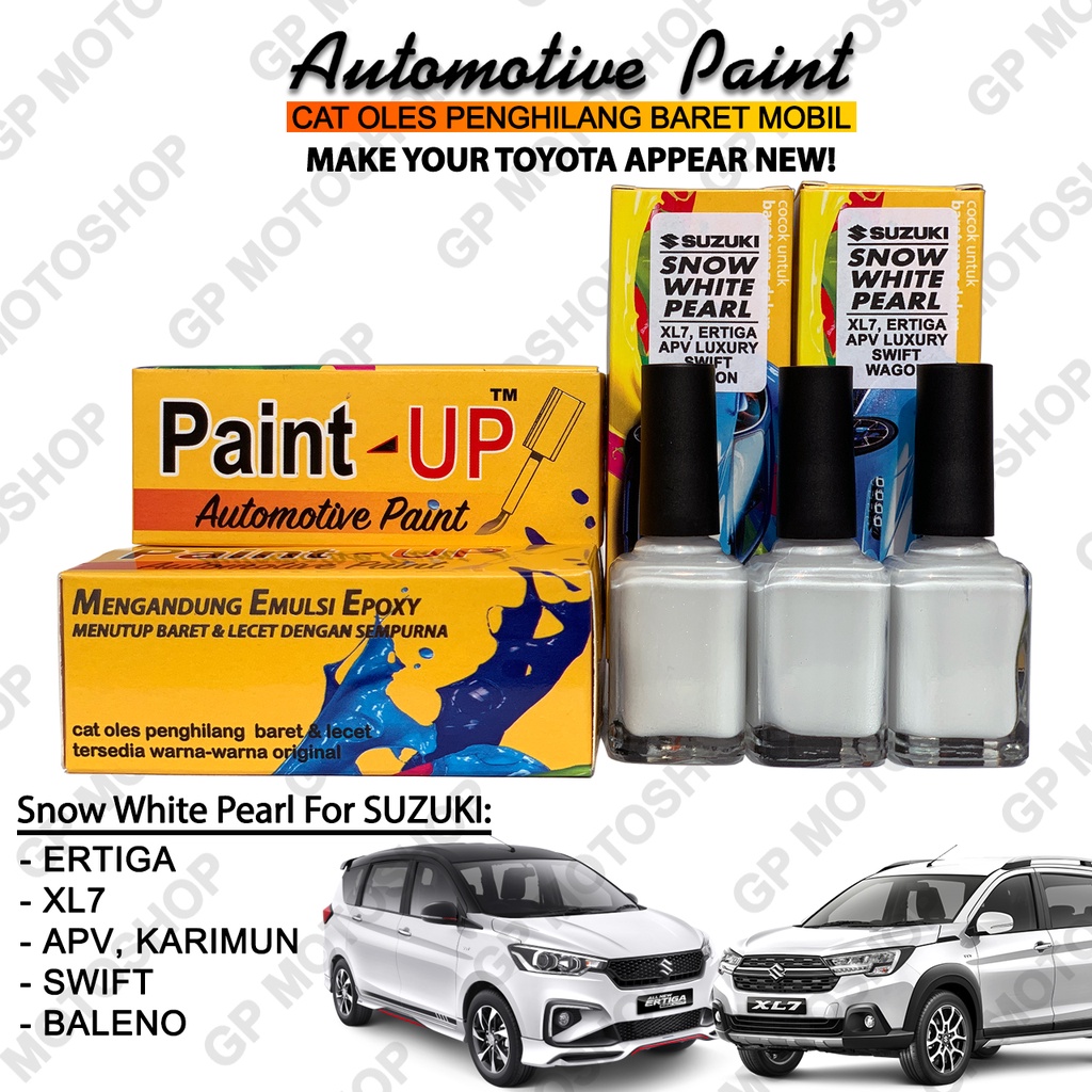 SUZUKI SNOW WHITE PEARL CAT OLES PENGHILANG BARET MOBIL LECET PUTIH METALIK ERTIGA APV SWIFT IGNIS