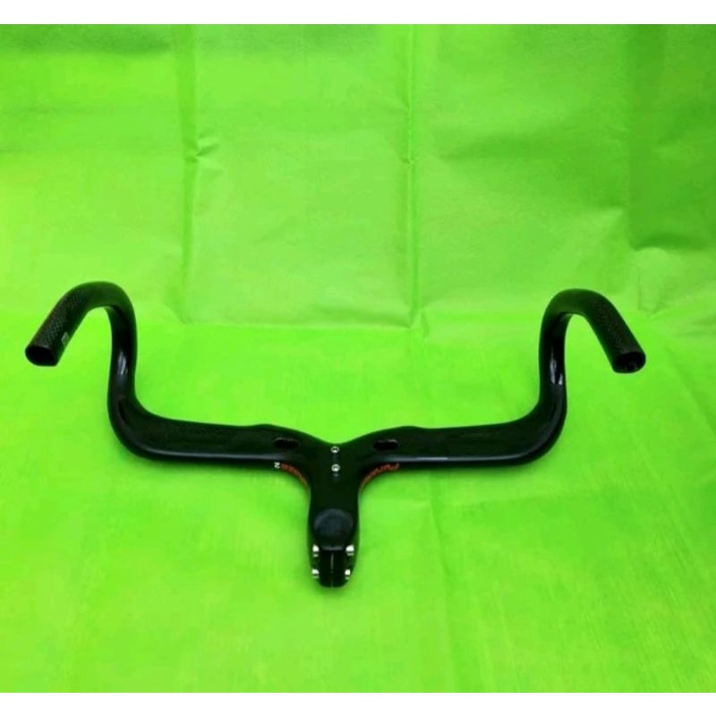 Puraraza Dropbar Carbon Integrated Stem Stang Handlebar Drop bar Sepeda Roadbike