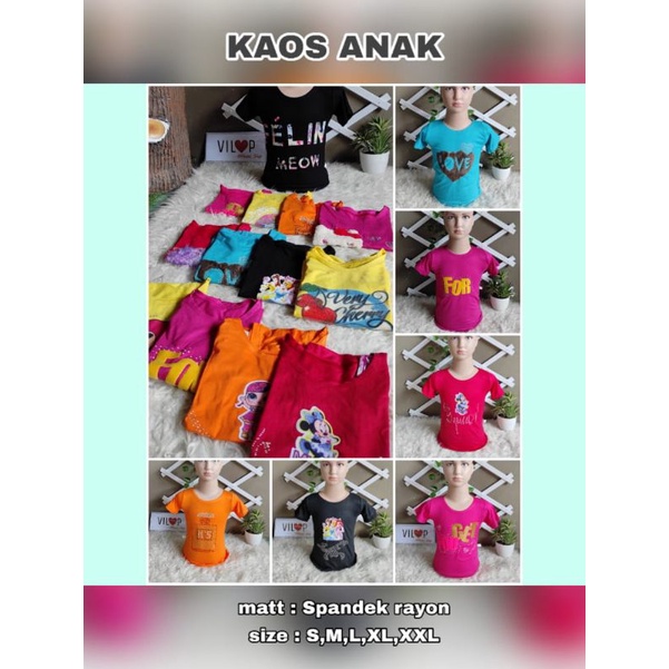 BAJU KAOS ATASAN ANAK:3-4 Thn