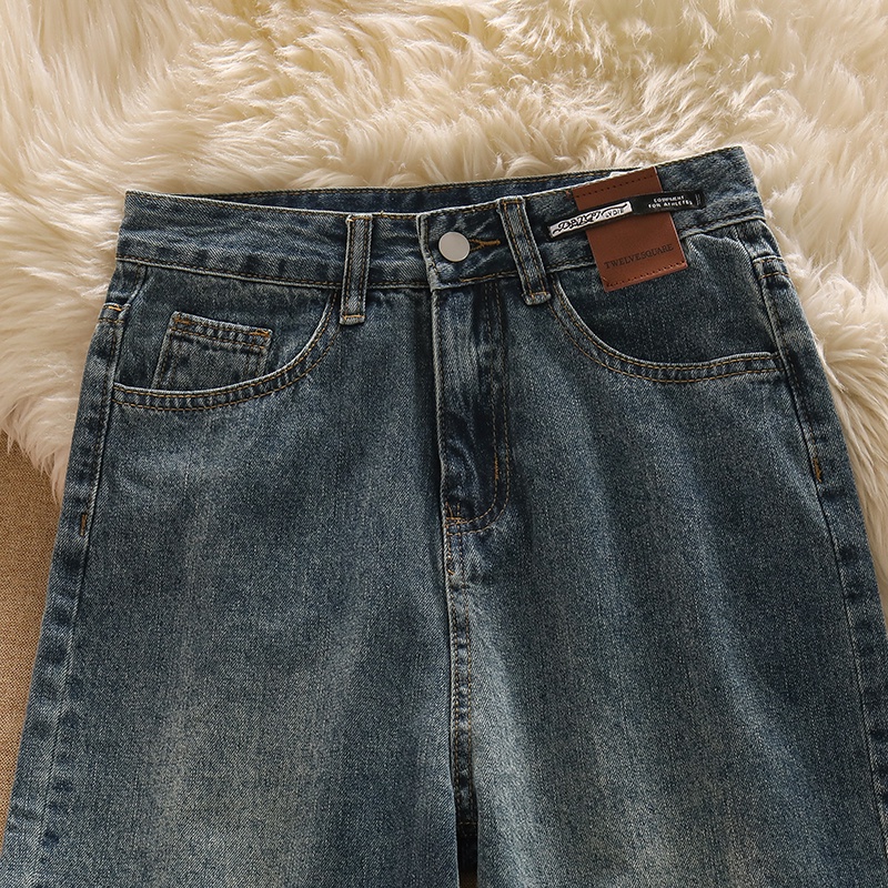 Jeans Wanita Pinggang Tinggi Terbaru/ Highwaist Straight Loose Kasual Jeans Wanita