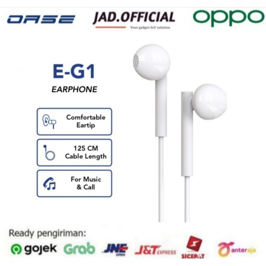 OPPO OASE Earphone E-G1 Original Garansi Resmi