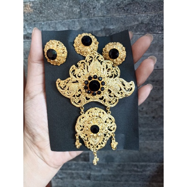 SET BROS TUMPANG UKIRAN BALI / KUNINGAN LAPIS EMAS