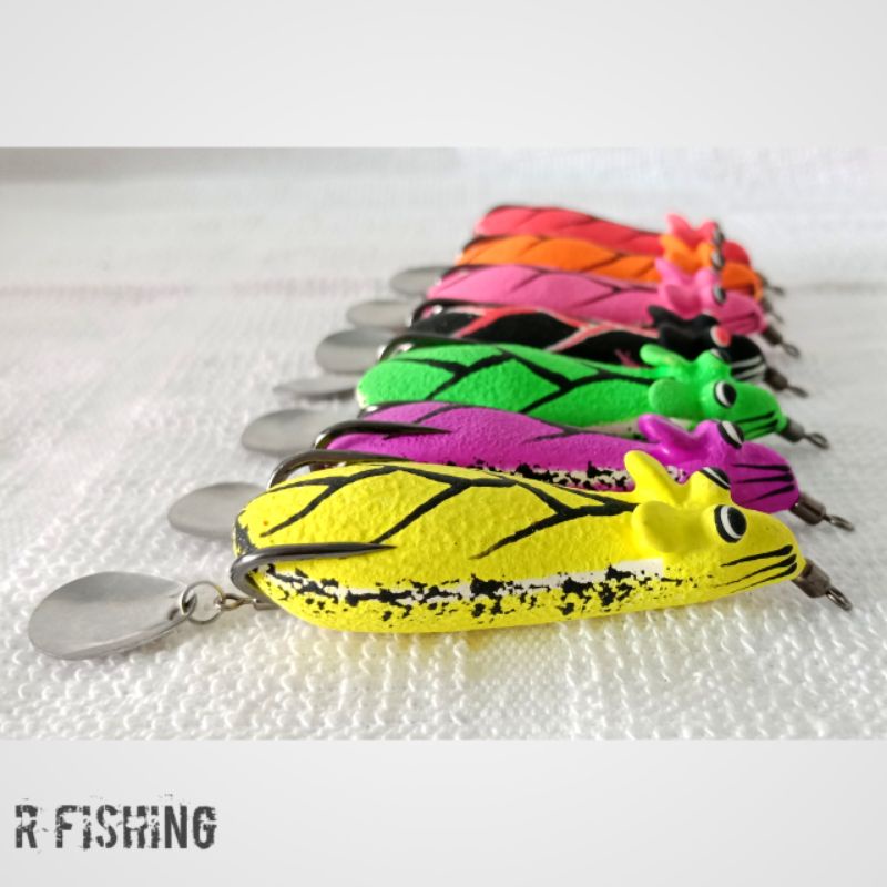SOFT MOUSE | SOFT FROG MODEL TIKUS UKURAN 6CM BODY KECIL CANS LURE || UMPAN PANCING CASTING GABUS DA