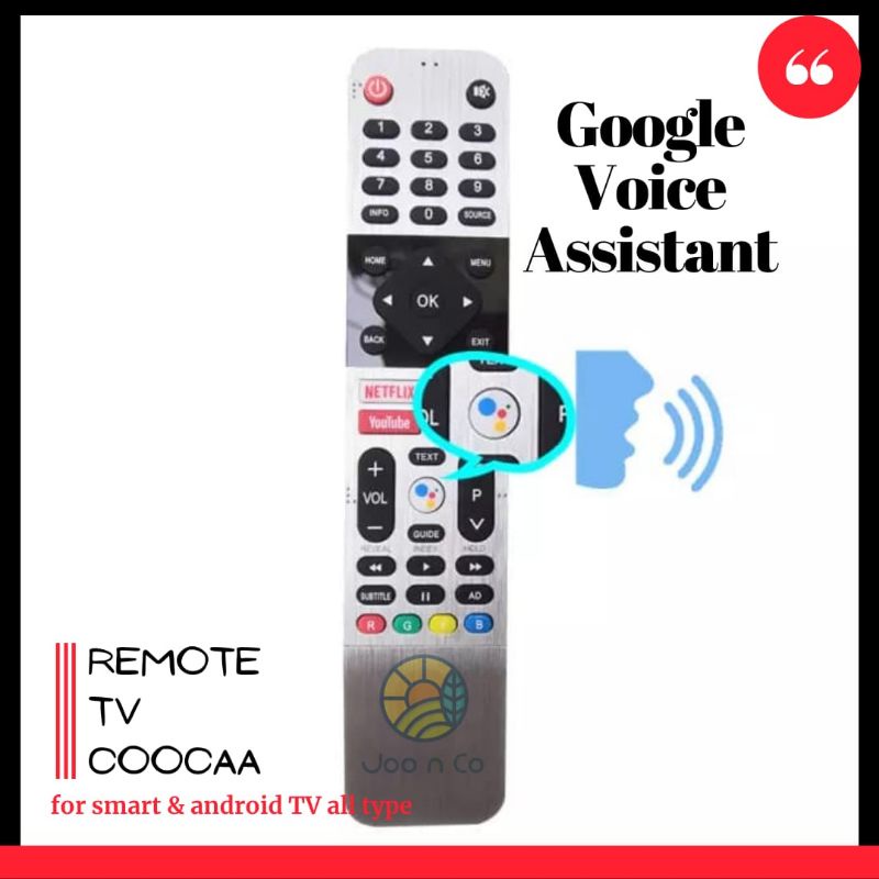 Remot / Remote tv Coocaa android  original google assistant