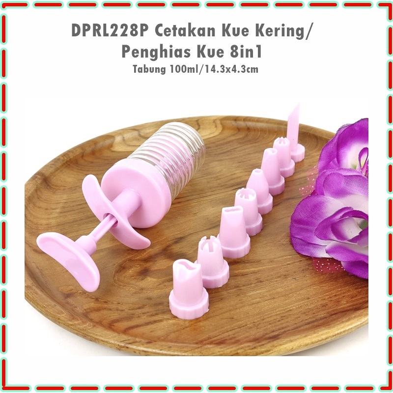 DPRL228P Cetakan Kue Kering/Alat Penghias Kue 8in1