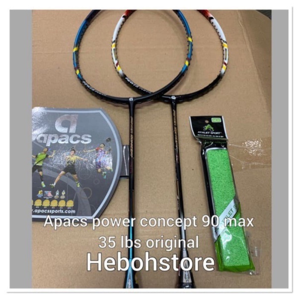 

Dijual Promo Raket Badminton APACS POWER CONCEPT 90 bonus grip KUAT 35 LBS Limited