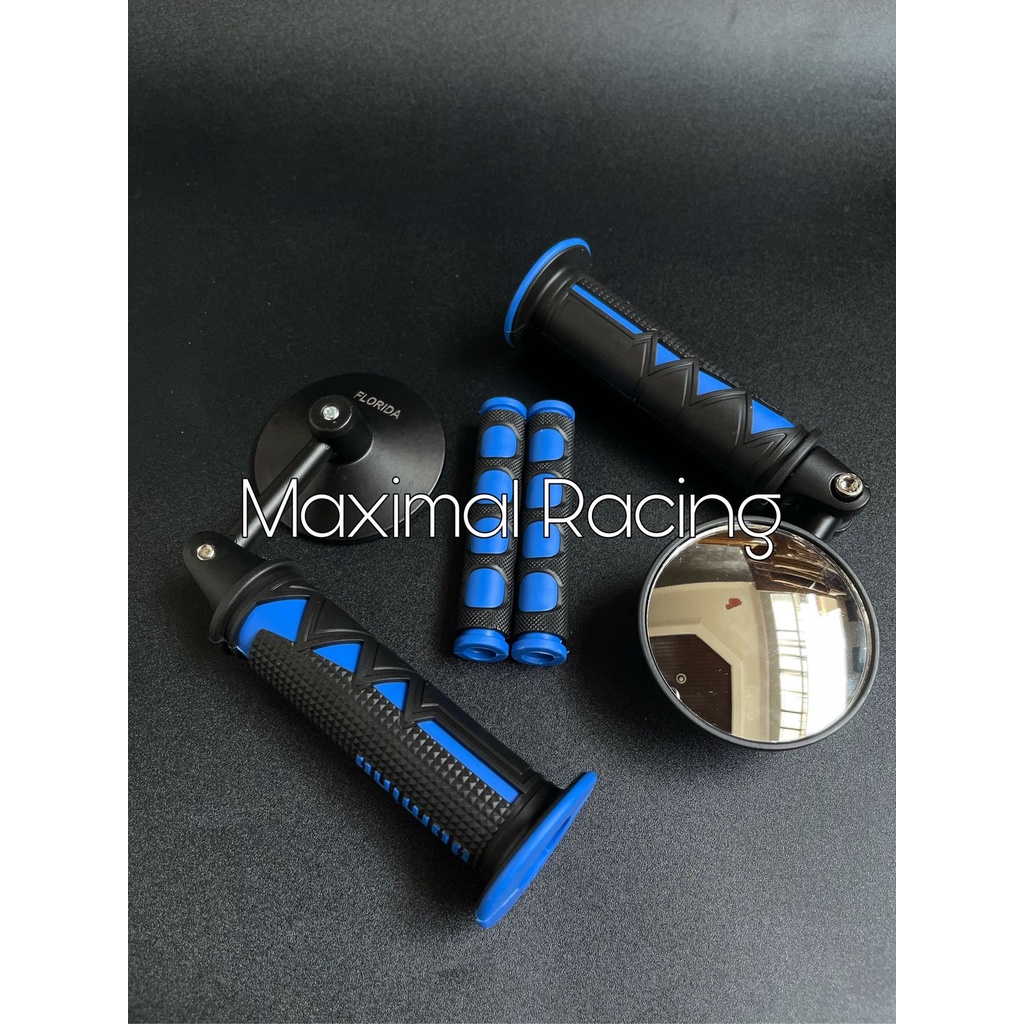 Paket Spion Jalu Bar End Plus Handgrip Plus Karet handle Universal Semua Motor