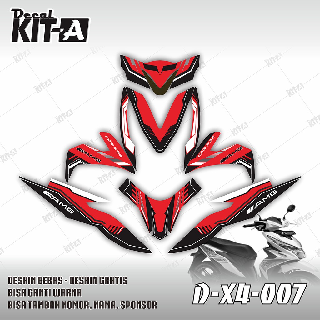 Decal Stiker Motor New Beat Street Merah Racing Roadrace Dekal Sticker Striping Full Body D X4 007 Shopee Indonesia