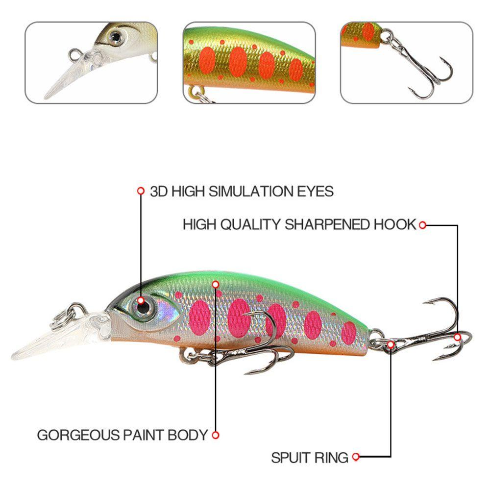 Suyo Umpan Ikan Kecil Tenggelam Outdoor Crankbaits Tackle Minnow Lures