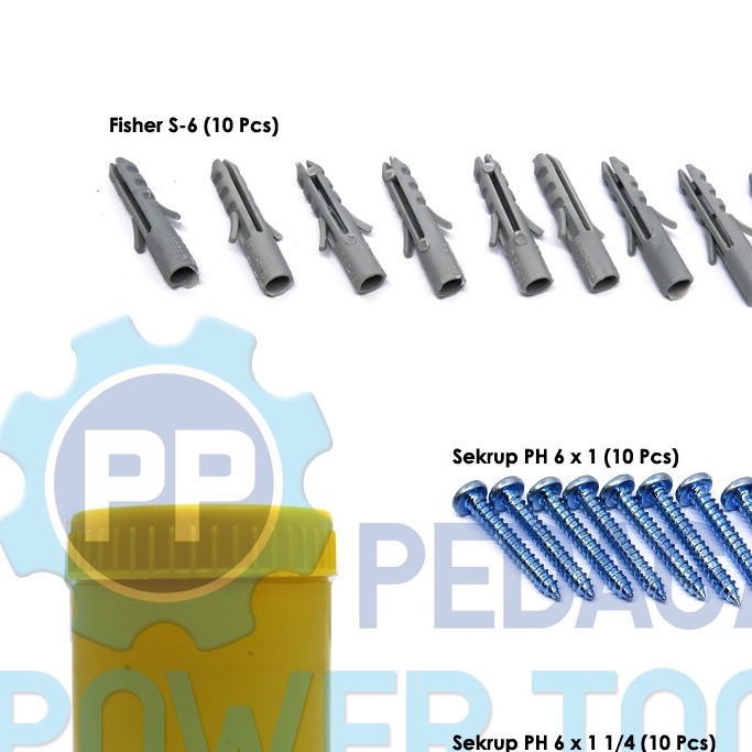 30 PC SEKRUP TAPPING PH 6 +  S6 BAUT SKRUP SCREW PHILIP HEAD PAB