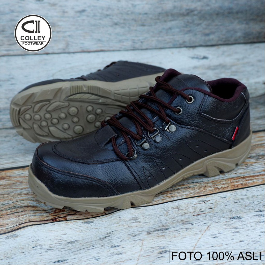 COD - SEPATU BOOT 100% KULIT ASLI / SEPATU GUNUNG / BOOT PENDEK OUTDOOR / BOOTS CLY-BOO.010