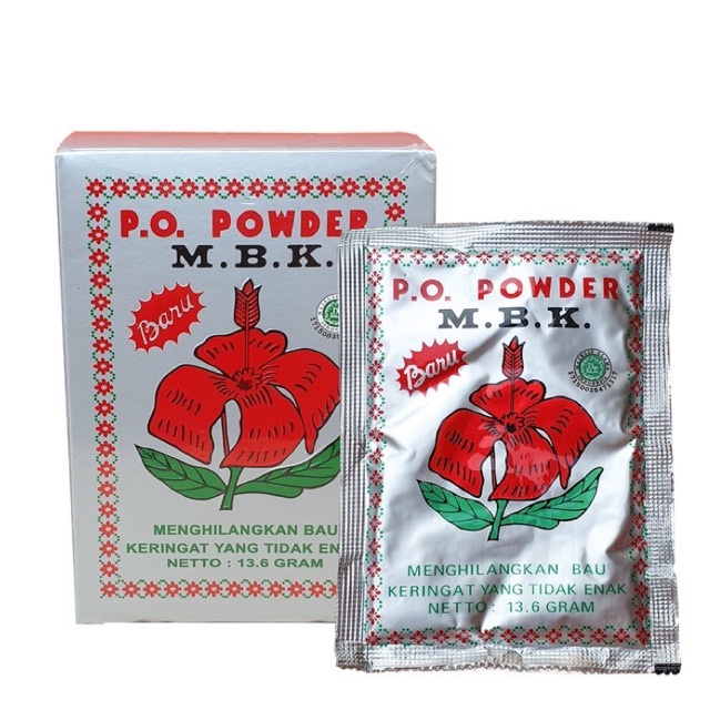 [PER PC]MBK POWDER I M.B.K BEDAK DEODORANT PENGHILANG BAU KERINGAT  | SILVER &amp; PUTIH SACHET - 13,6gr