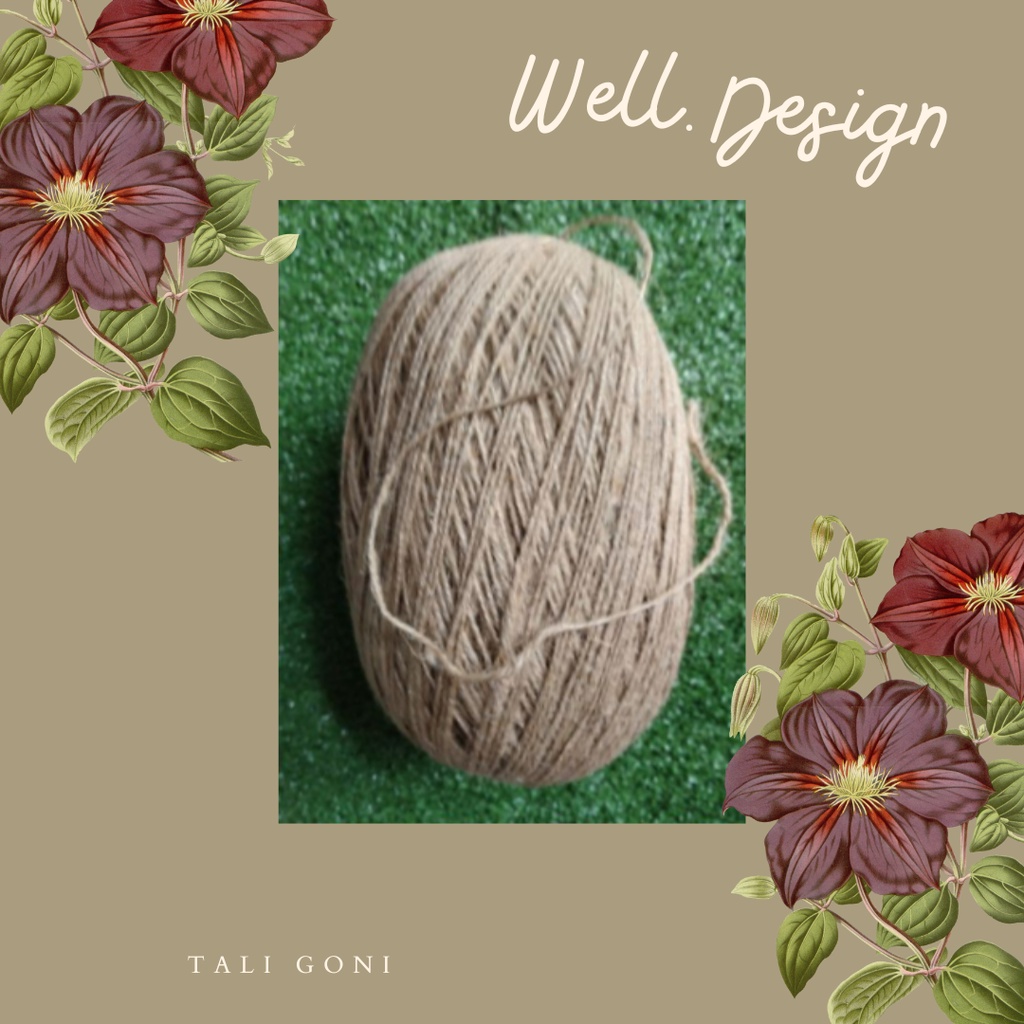 

Tali rami 2 ply, goni, Utk ikat kotak kado/hampers/box, craft , souvenir hadiah dll