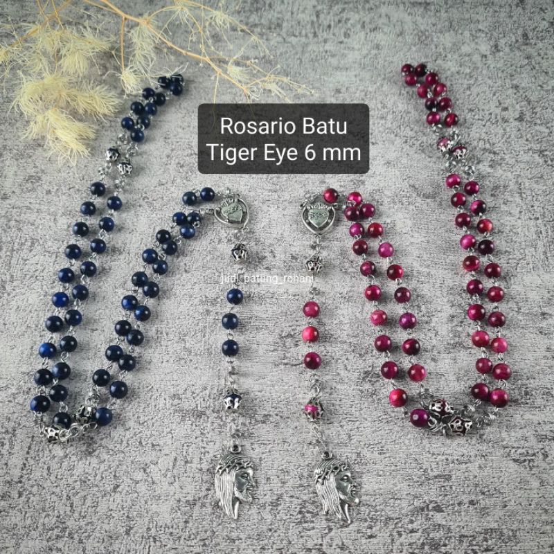 Rosario Batu Tiger Eye 6 mm