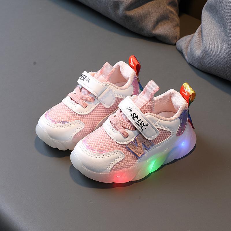 (HZ) COD Sepatu anak cew Led HZK16