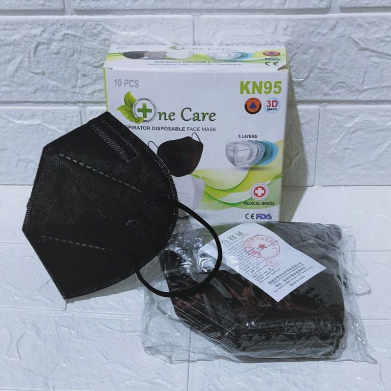 Masker kn95 kn 95 WeMask We mask Earloop Onecare 5ply 5 ply Putih hitam abuabu Abu abu item 10 pcs
