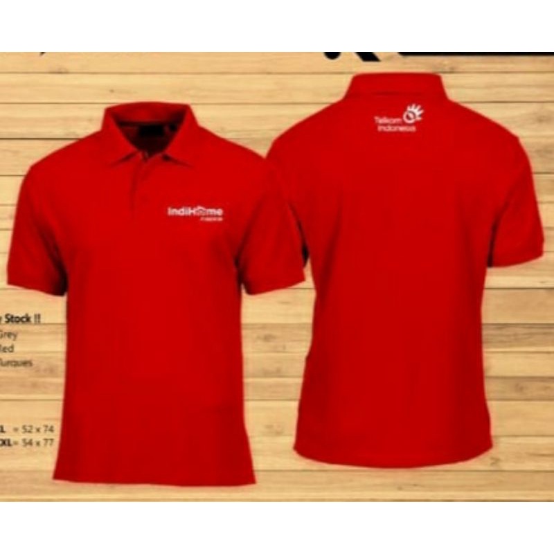 Kaos indi home Telkom kaos Indihome Telkom full bordir kaos polo Indihome kaos Indihome fiber baju I