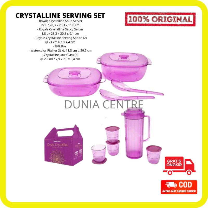 PROMO TUPPERWARE WADAH SAJI CRYSTALLINE SERVING SET ORIGINAL