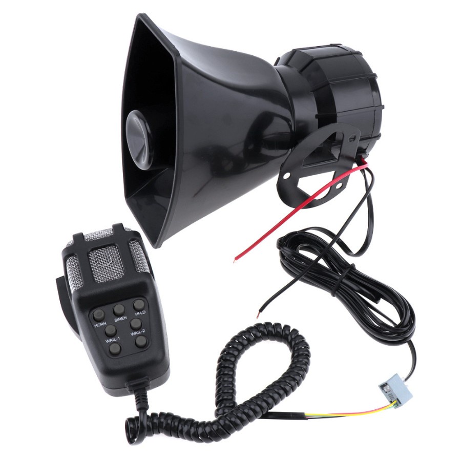 Toa Megaphone Loadspeaker Horn 7 Tone Sirene - HW-1006 - Black