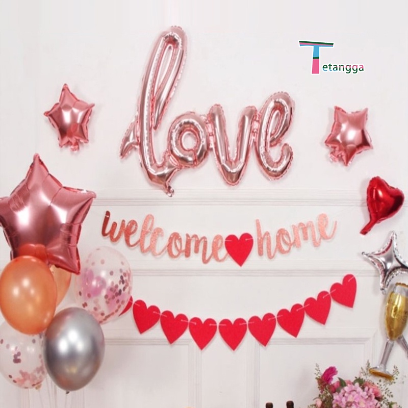 BALON FOIL TULISAN LOVE SAMBUNG MINI / BALON TULISAN LOVE SAMBUNG MINI / BALON LOVE LATIN SAMBUNG MINI